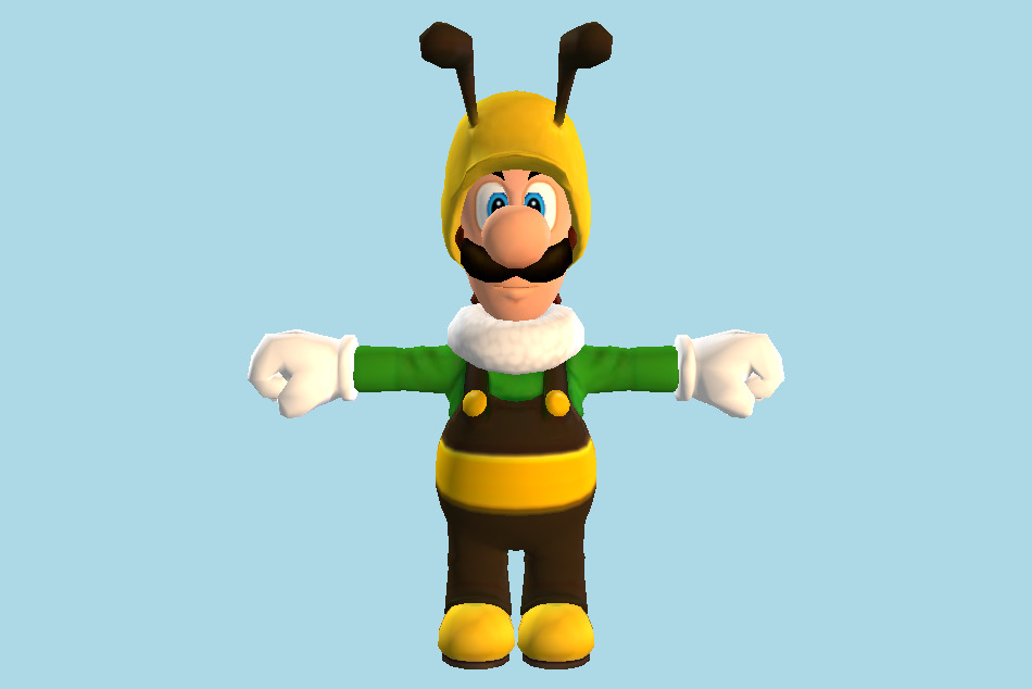 Super Mario Galaxy Bee Luigi Power-Up 3d model