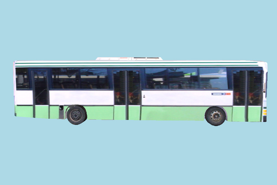 Low-poly Passenger Metro 3d model