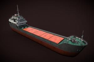 Bulk-carrier vessel, ocean, cargoship, cargo, vehicle, ship, sea, bulk-carrier