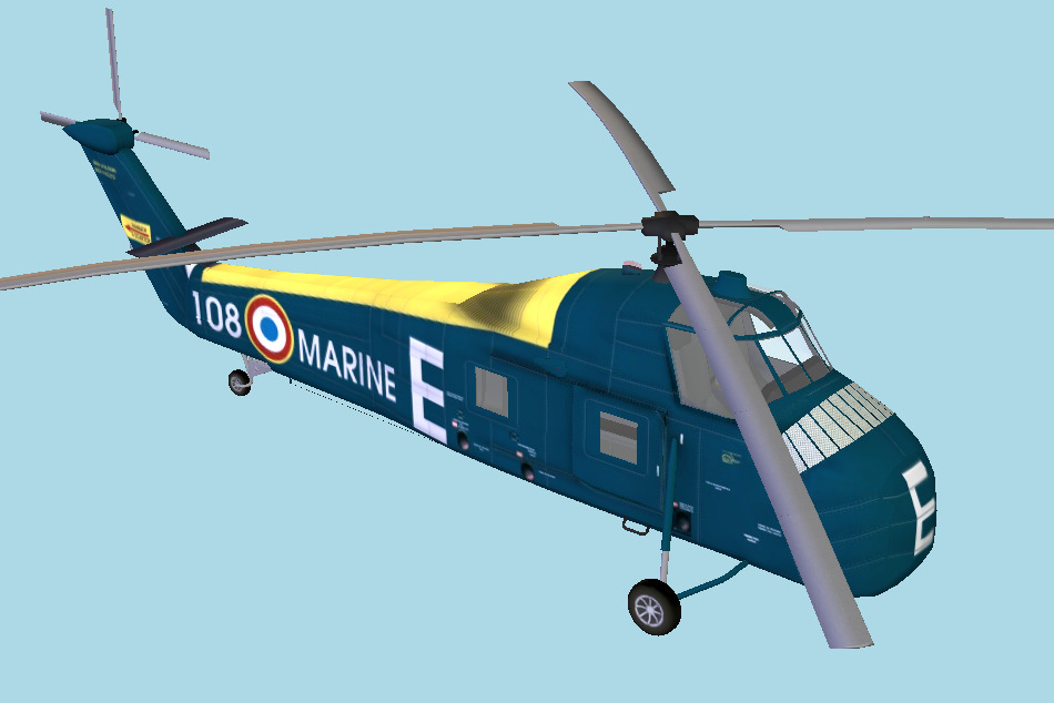 S58 Helicopter 3d model