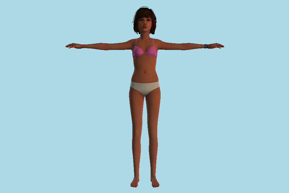 Maxin Caulfield Girl in Swim Suit 3d model