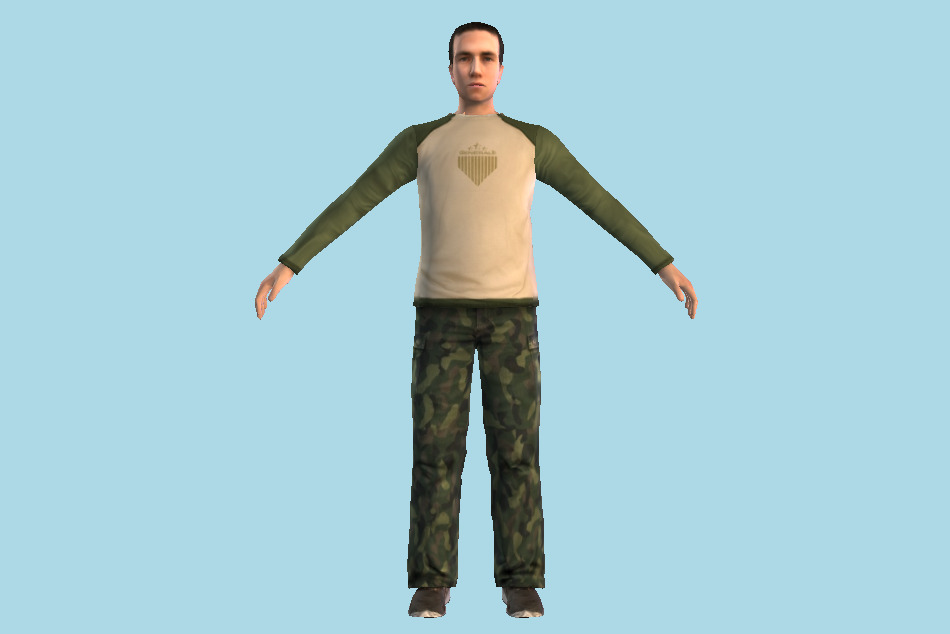 Young Man Standing 3d model