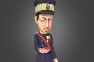 Emperor Hirohito game ready 3D character rigged caricature, japan, ww2, historical, emperor, asian, politician, axis, politics, leader, lowpolymodel, political, nipon, japanese-heritages, hirohito, ww2japan, hirohito3dmodel, character, man, human, japanese