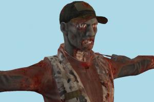 Zombie zombie, shooter, man, male, people, human, character
