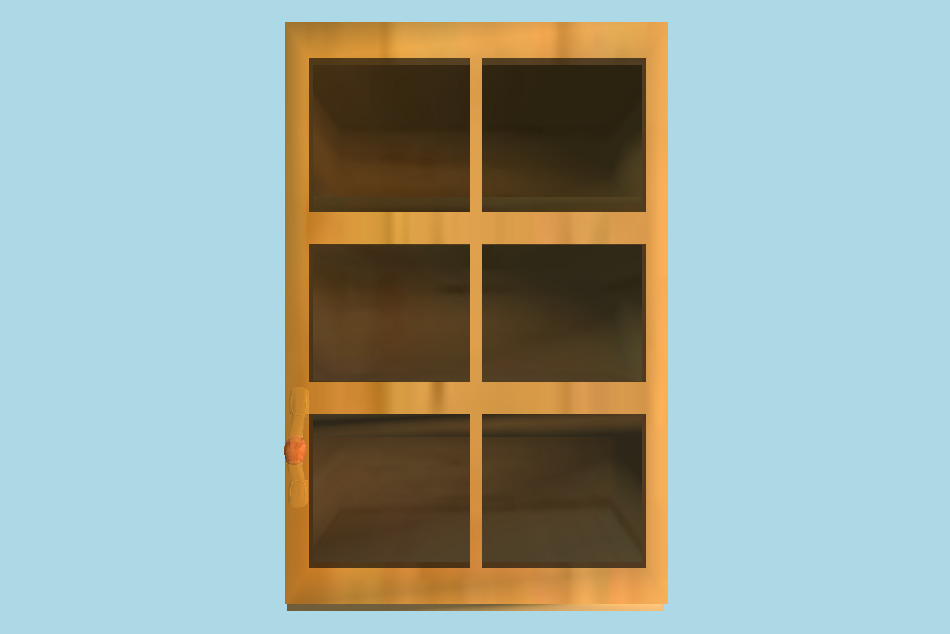 Glass Door Cabinet 3d model