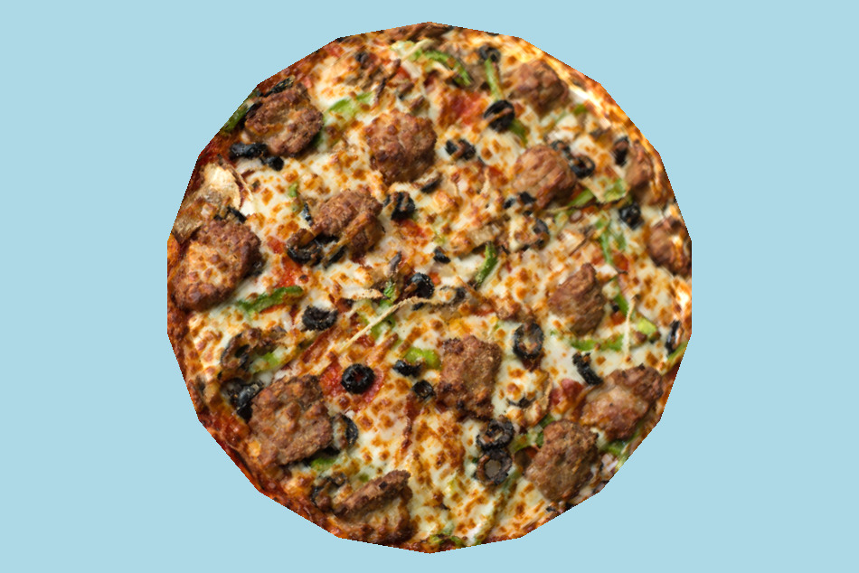 Full Pizza Deep Dish Deluxe 3d model