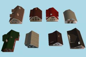House Pack city, house, pack, home, building, build, apartment, flat, residence, domicile, structure, lowpoly