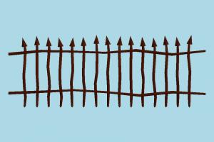 Fence railing, rail, fence, enclosure, metal, bars