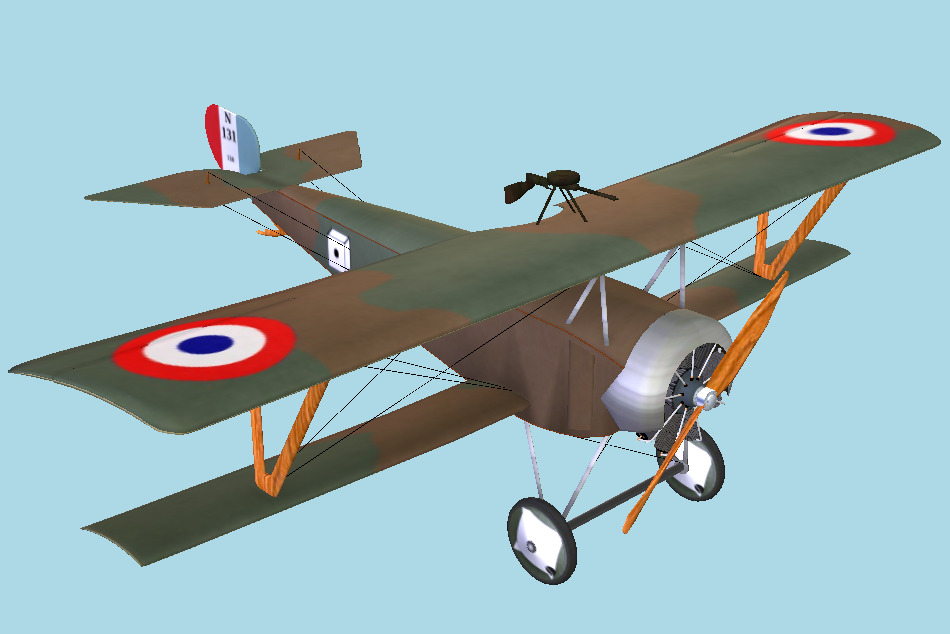 Nieuport Aircraft 3d model