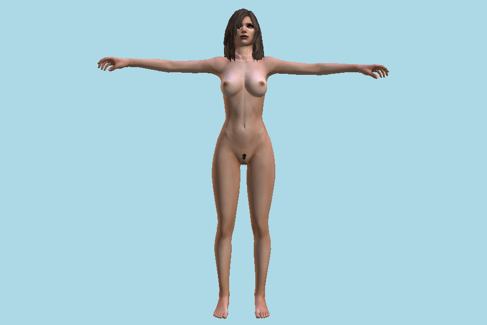 Eileen Naked Girl 3d model