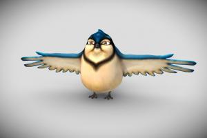Cartoon Fat Bird toon, cute, bird, fat, feather, bluejay, cartoon, wing
