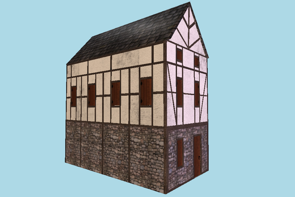 Medieval House Enxaimel 3d model