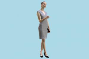 Business Woman scanned-models, business-woman, woman, lady, business, casual, elegant, girl, female, people, human, character, business-woman