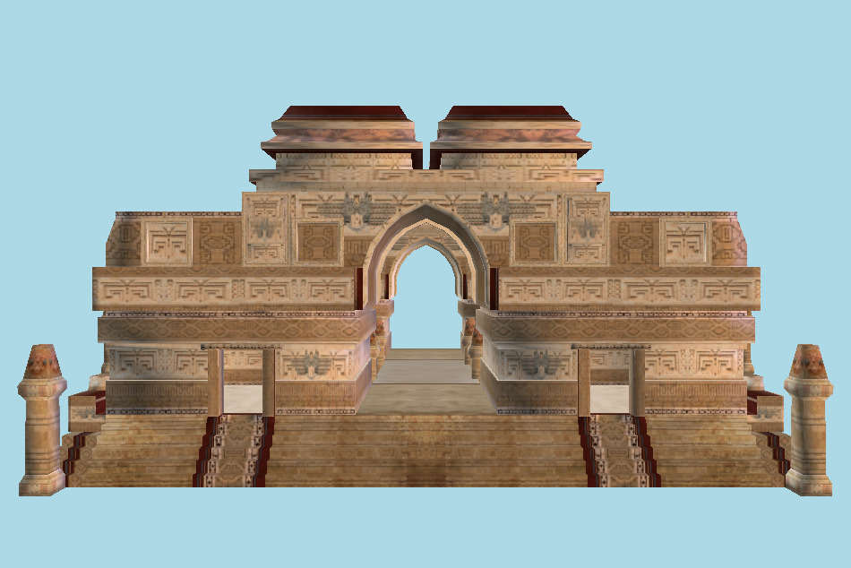 Plataforma Maya Temple 3d model