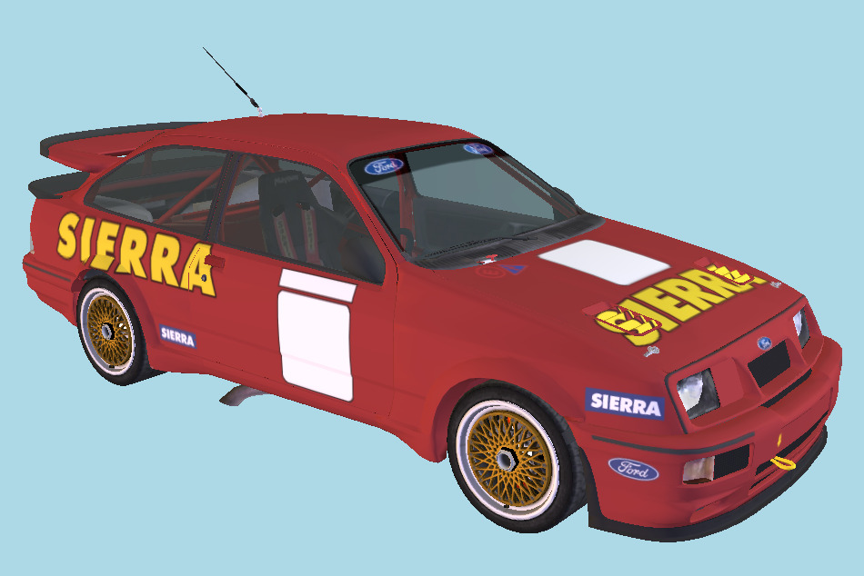 Ford Car Sierra RS500 Cosworth Group A 3d model