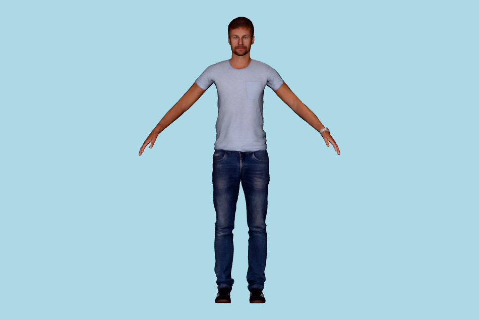 Nathan Rigged 003 3d model