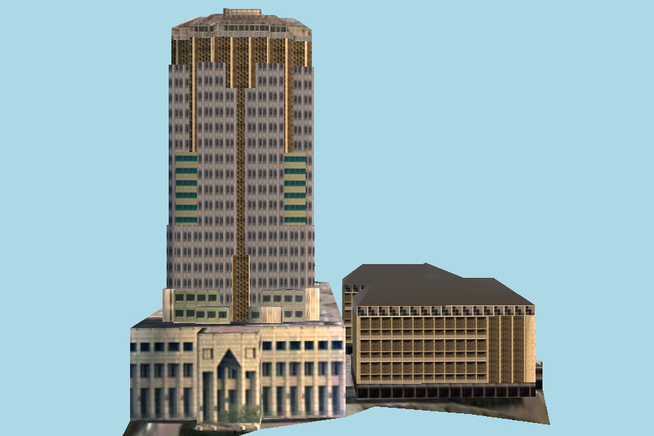 Bank of Indonesia Tower Warehouse Google Earth 3d model