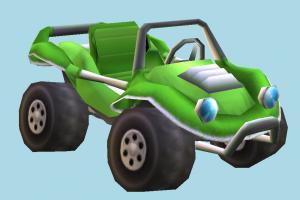 CTR Car CTR, crash-team-racing, car, cars, vehicle, truck, carriage, transport, cartoon, toony