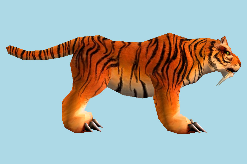 Indochinese Tiger 3d model