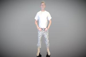 Young American soldier in a white t-shirt 132 style, archviz, scanning, white, cap, soldier, sand, american, boots, sale, camouflage, soldiers, t-shirt, 2020, 3d, pbr, 3dscan, man, military, male, scanpeople, deep3dstudio