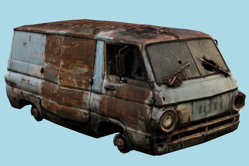 Abandoned Van 3d model