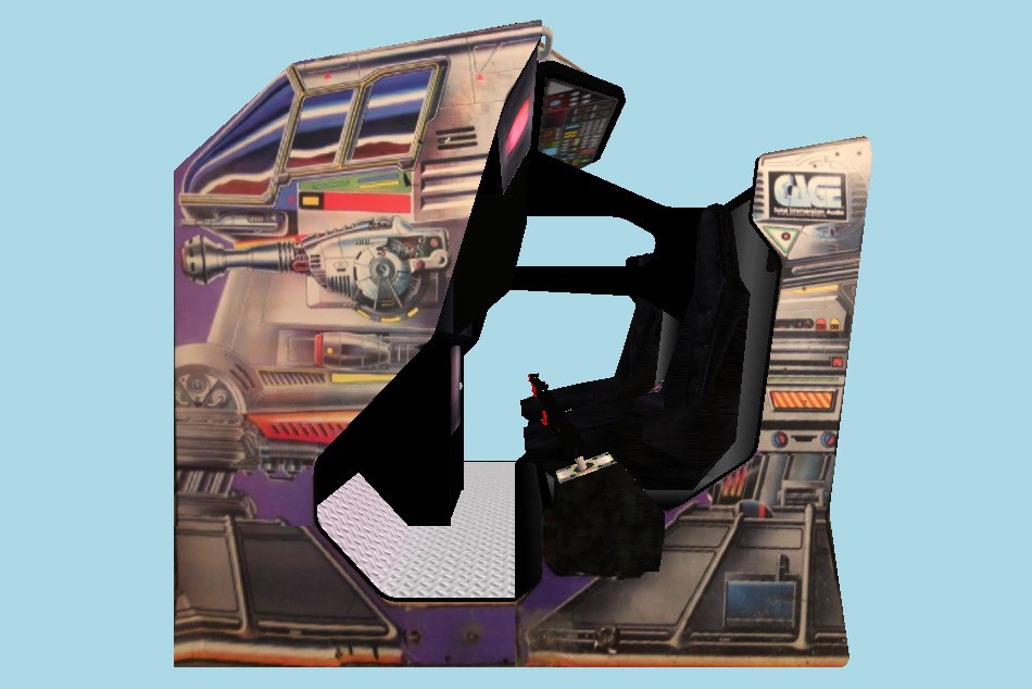 T-MEK Upright Arcade Machine 3d model