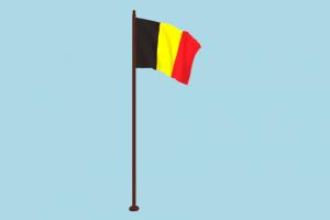 Belgium Flag Animated flag, animated, fbx, free