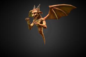 Imp flying, rpg, demon, hell, imp, game-ready, moba, game-asset, game-model, character, mobile, creature, fantasy, evil
