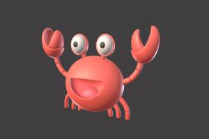 Crab fish, mascot, crab, ocean, sand, beach, character, cartoon, animal, sea