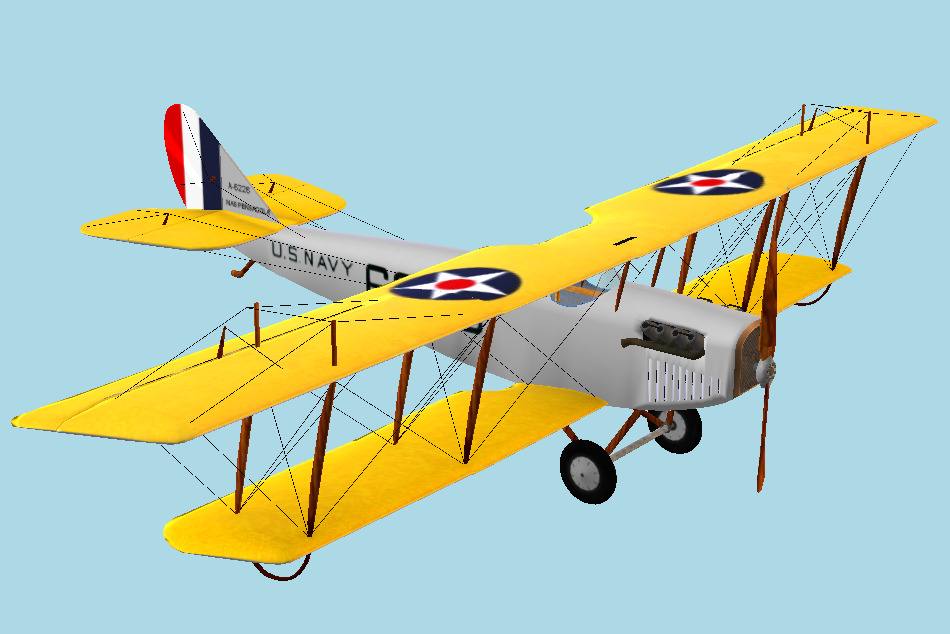 Curtiss Jenny JN-4 3d model