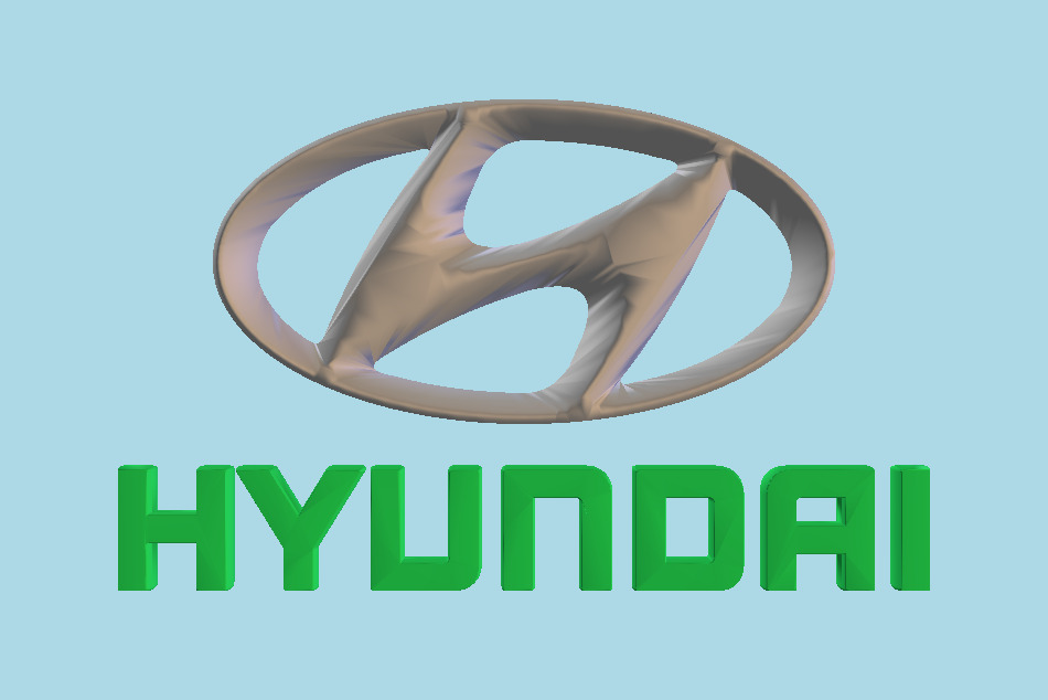 Hyundai Logo 3D 3d model