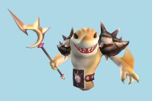 Summoners Light summoners, cartoon-character, cartoon, character, shark