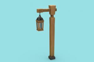 Light Pole lantern, vfx, toy, indie, prop, pole, streetlight, streetlamp, gameassets, lightpole, lighting, cartoon, pbr, lowpoly, wood, stylized, light