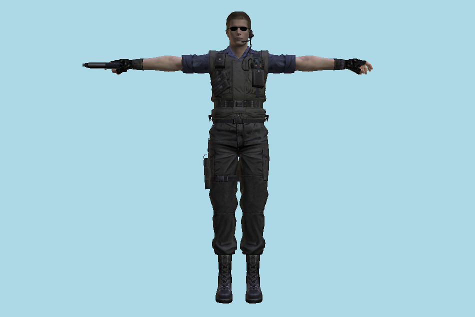 Resident Evil: The Umbrella Chronicles - Albert Wesker 3d model