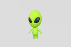 Character087 Alien body, green, humanoid, toon, little, toy, sci, fi, mascot, ufo, alien, character, cartoon, game, creature, monster, fantasy, space