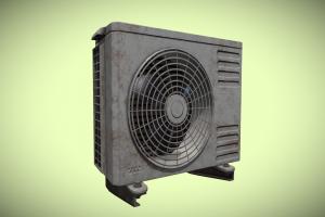 Used and dirty air conditioning system ac, airconditioner, gadgets, airconditioning, 2ktextures, substancepainter, substance, maya, pbr, lowpoly