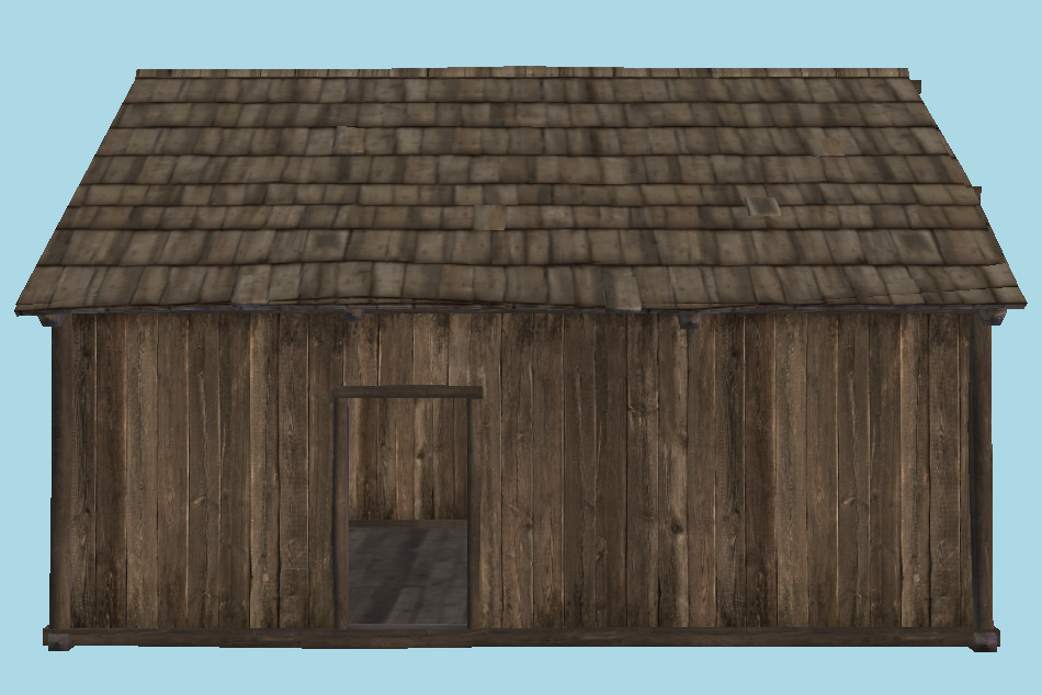 Wooden Hut 3d model