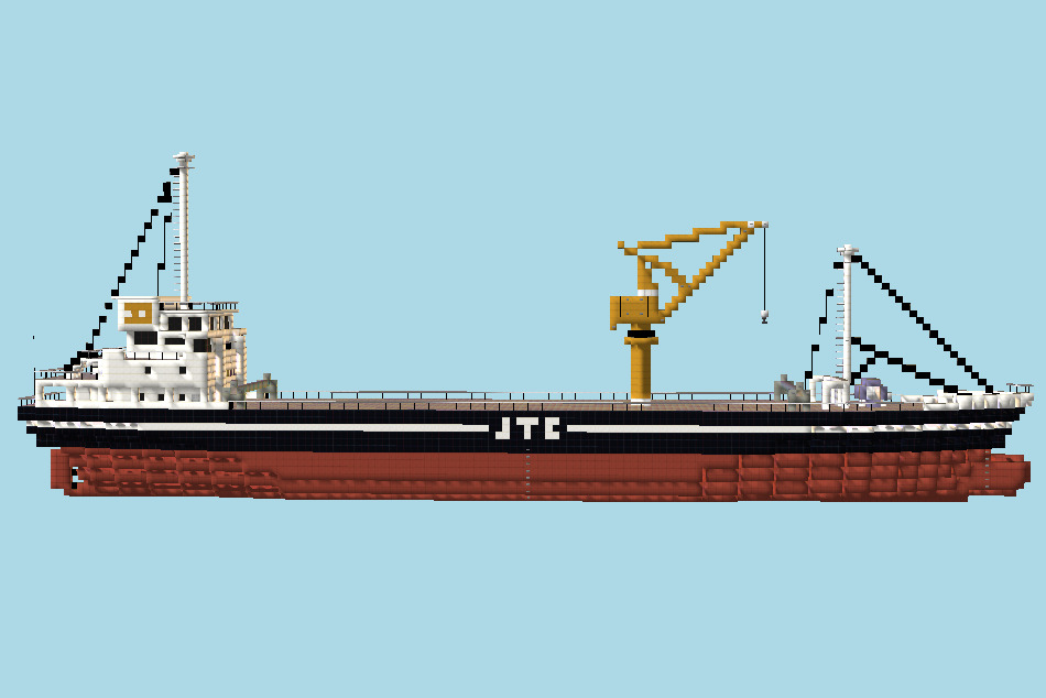 Minecraft Cargo Ship 3d model