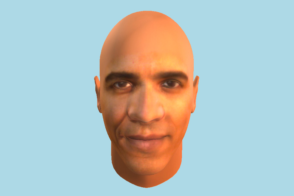 Obama Head 3d model