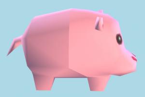 Hippo MySims-Kingdom, Hippo, pig, animal, cartoon, toon, toy, low-poly