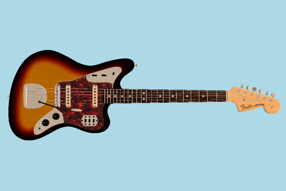 Fender Electric Guitar Jaguar 3d model