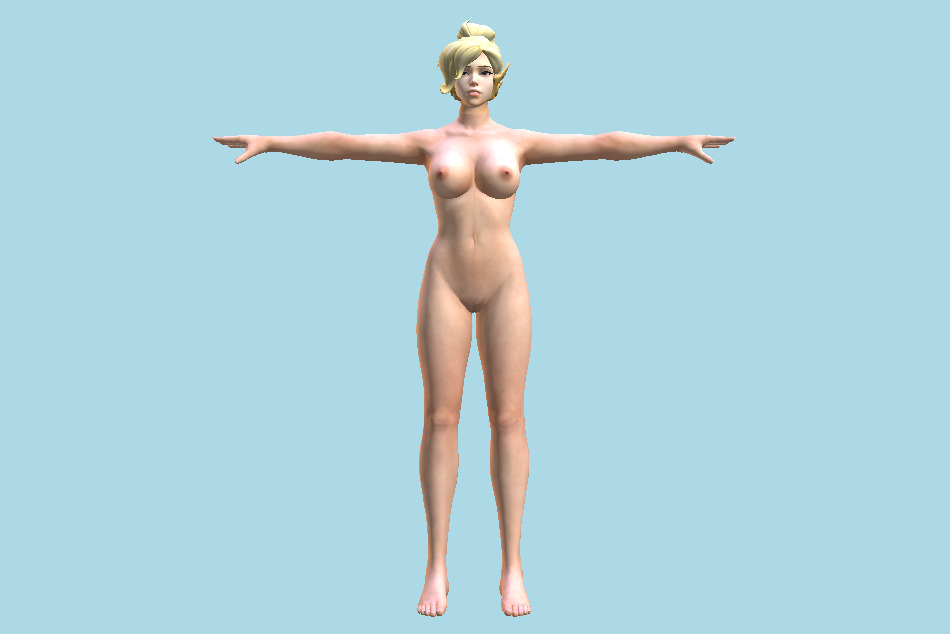 Mercy Nude Girl 3d model