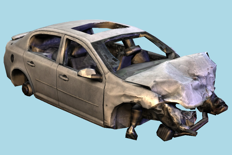 Wrecked Car 3d model