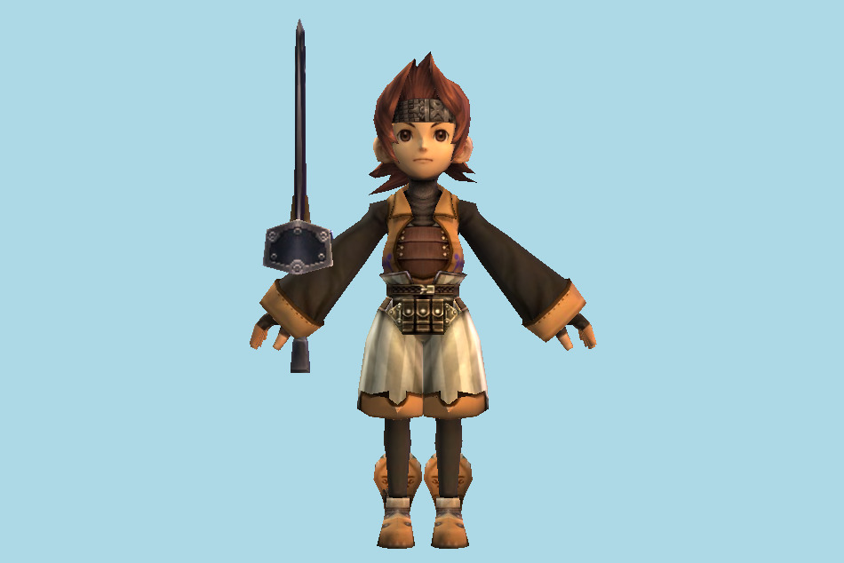 Final Fantasy Crystal Chronicles: My Life as a Darklord Warrior Hiout 3d model