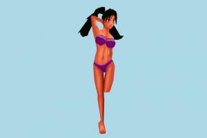 Brunet Girl mdl, hlmdl, halflife, characters, animated, summer, beach