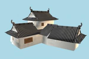 House castle, japanese, house, chinese, home, building, build, residence, domicile, structure