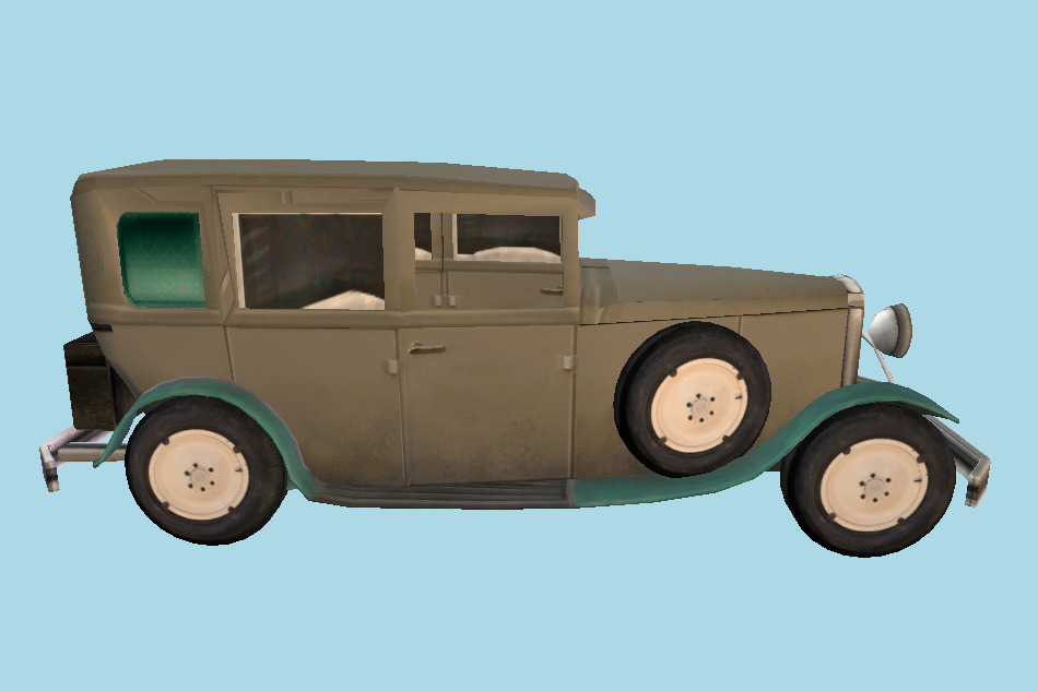 Old-Time Car 3d model