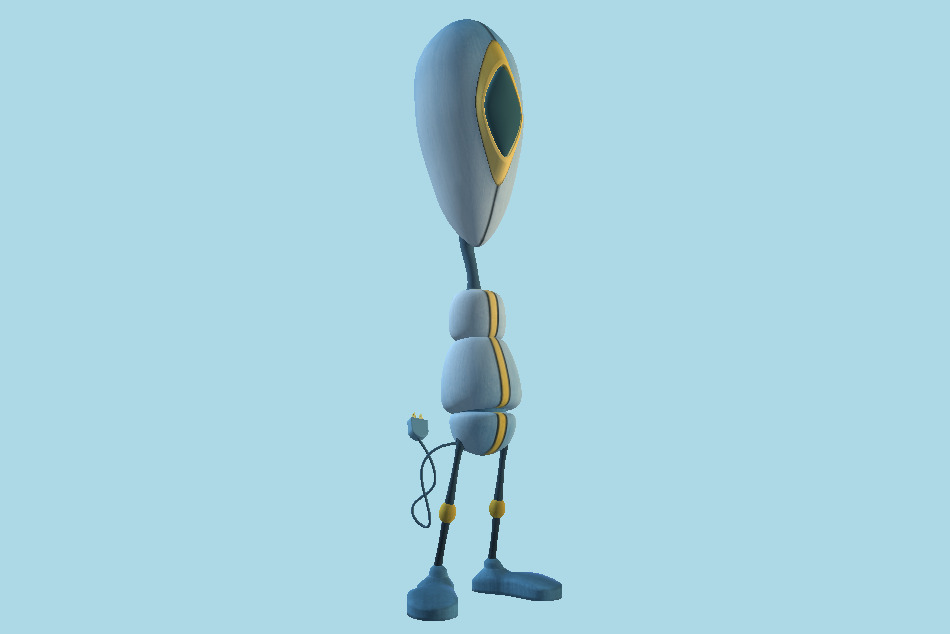 Quandtum Cute Robot Lamp 3d model