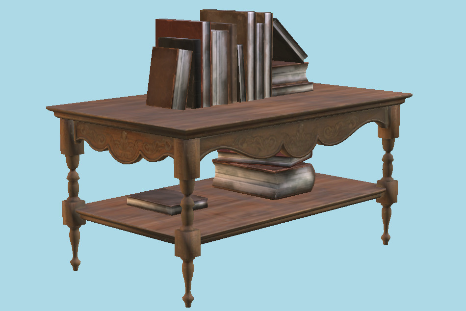 Book Table 3d model