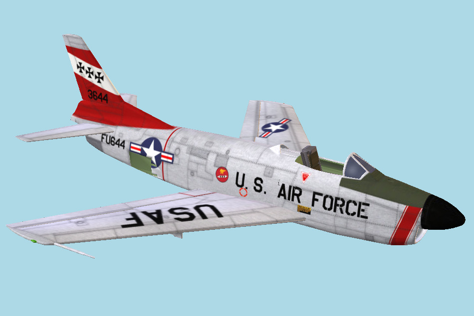 North American F-86D  3d model